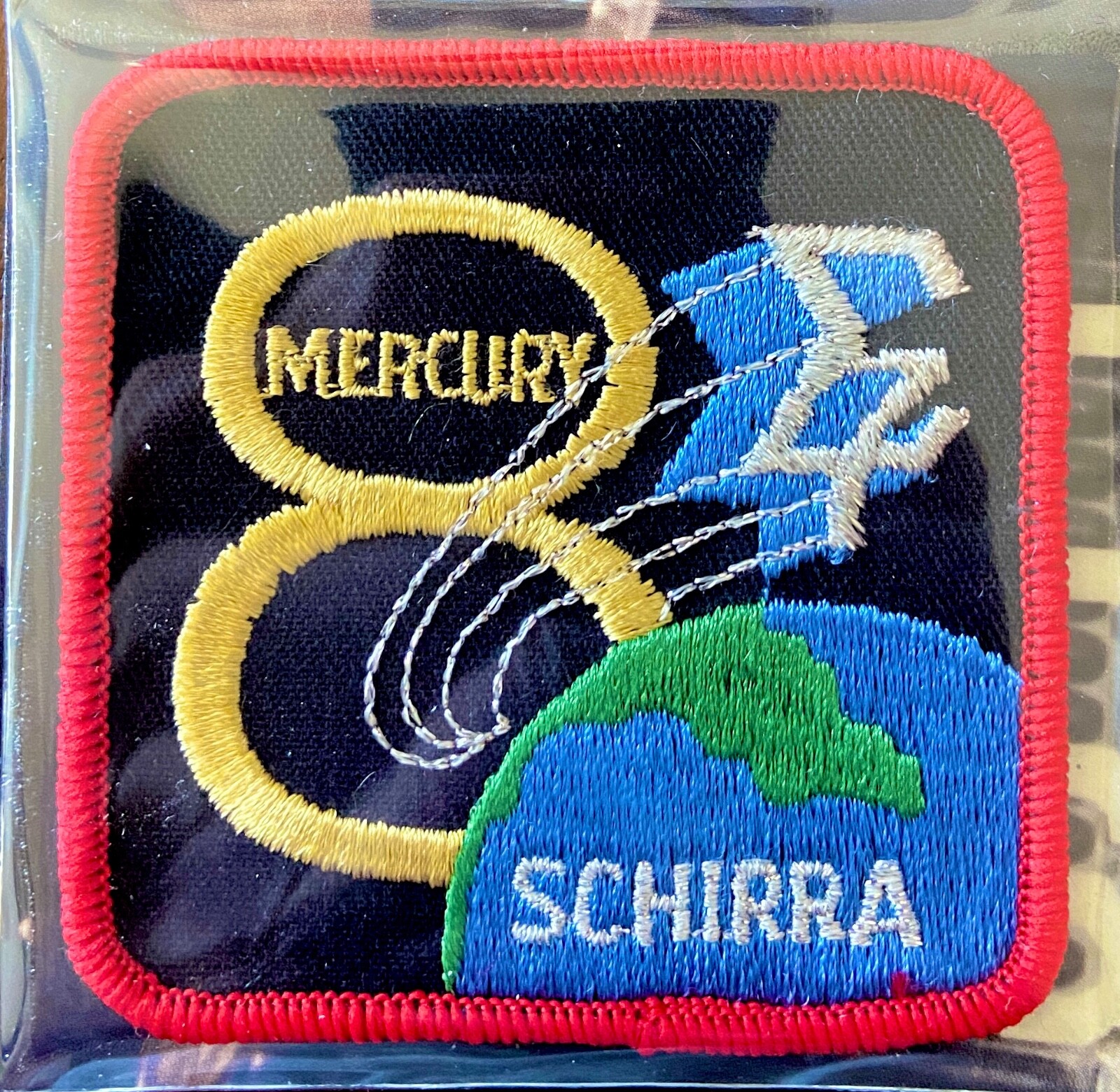 MERCURY 8 Willabee & Ward NASA SPACE MISSION CREW PATCH EMBLEM ~ Schirra SIGMA 7