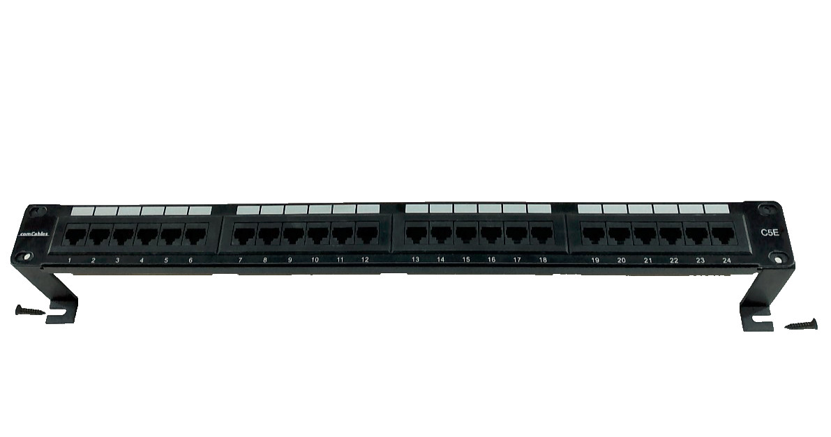 Quick Easy Bracket set to Mount Ethernet Cat6 Cat5e Patch Panel to Wall 2U