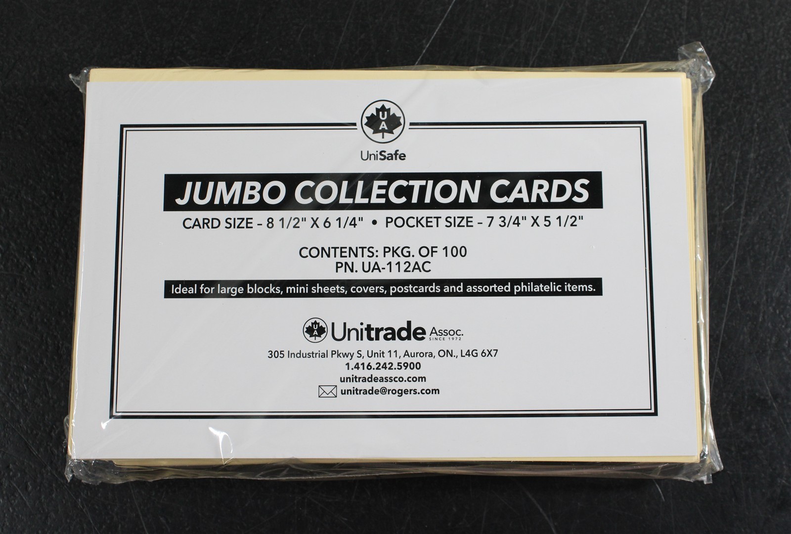 CKStamps : Pack of 100 Unisafe 112AC approval sales cards, Size: 8 1/4 x 5 1/4