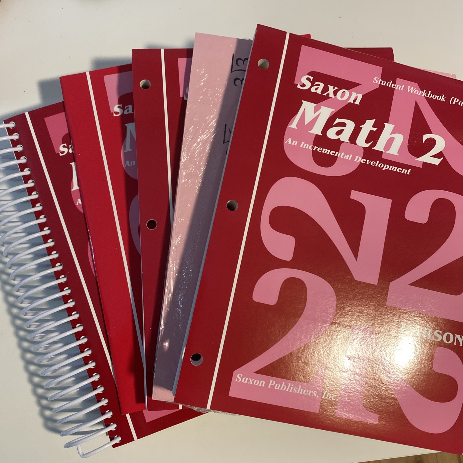 # Saxon Math 2 set-Teacher's manual, 2 workbooks, flashcards, home study book