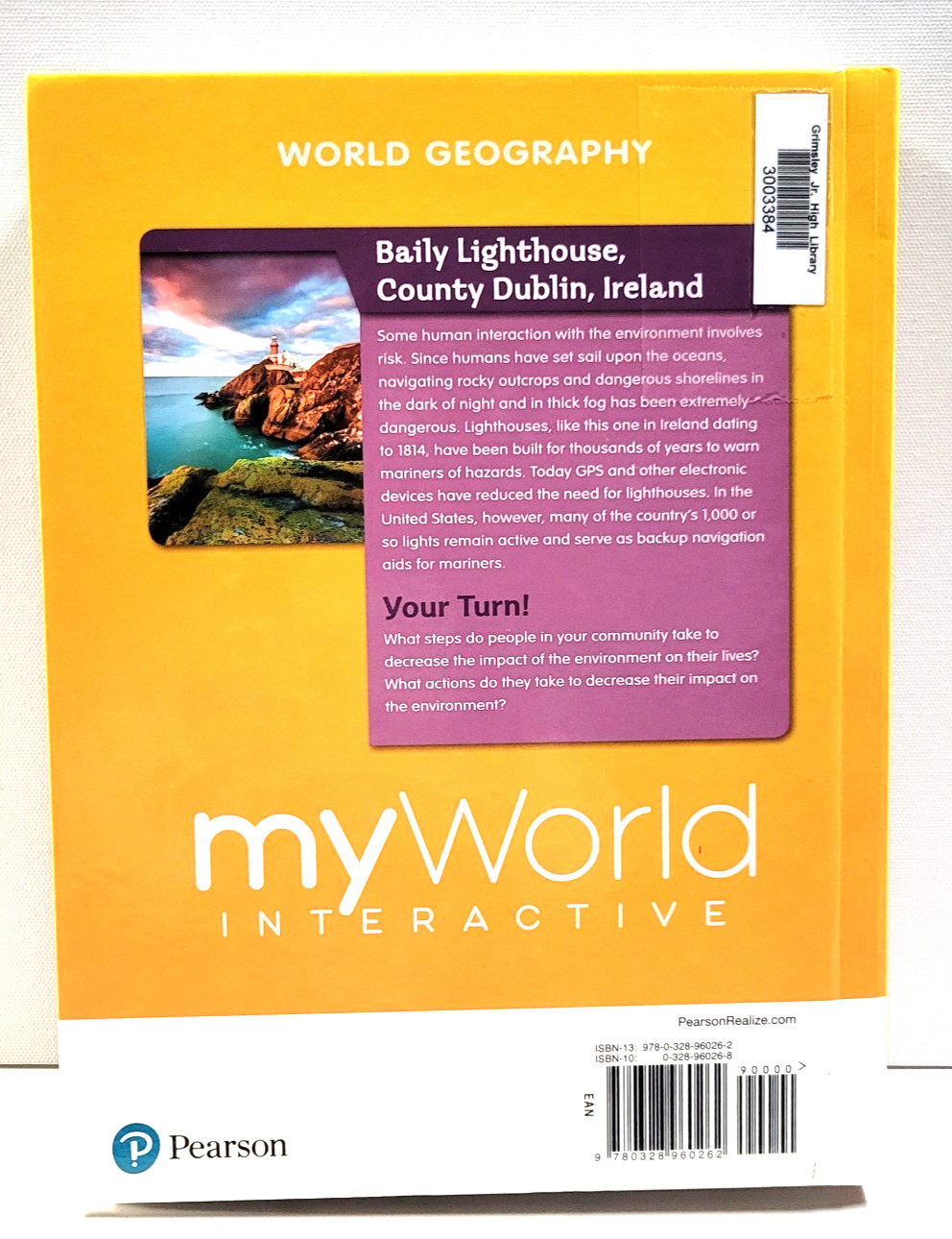 My World Interactive World Geography Pearson 2019 HC Many Available