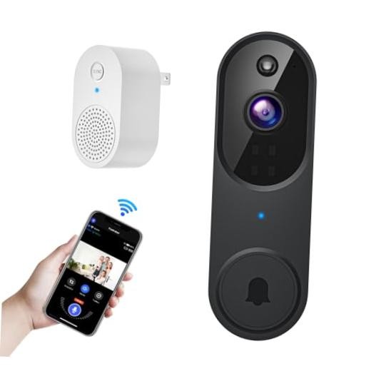 Wi-Fi Video Doorbell Camera with Two Way Audio - AI Motion Detection