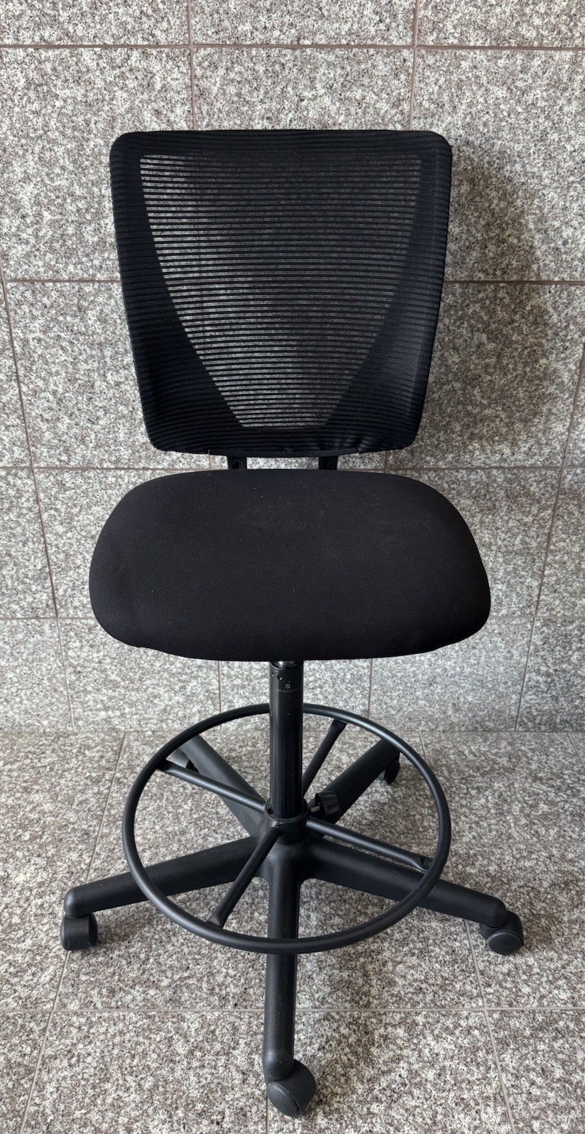 Flash Furniture Harper Ergonomic Mid-Back Mesh Drafting Chair with Black Fabr...