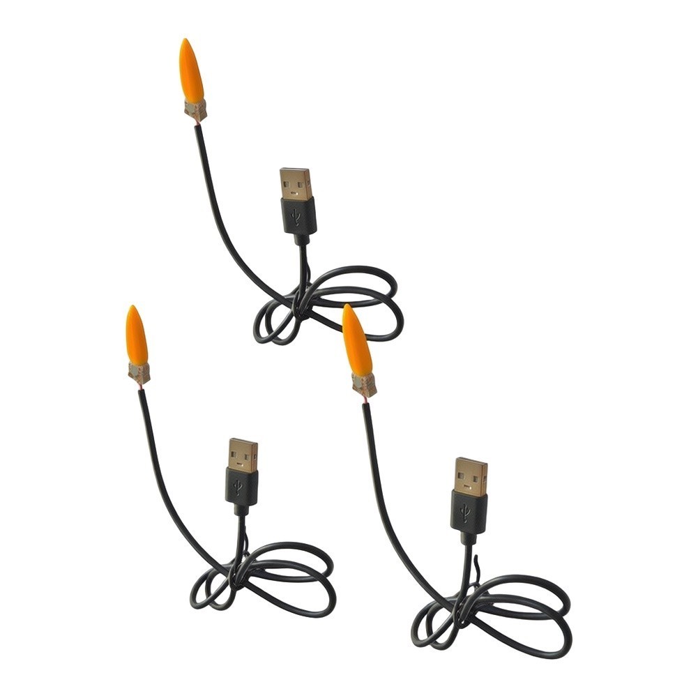 Flame Lamp USB Powered 5V with Orange Black Design for Cafe Bar Party Ambience