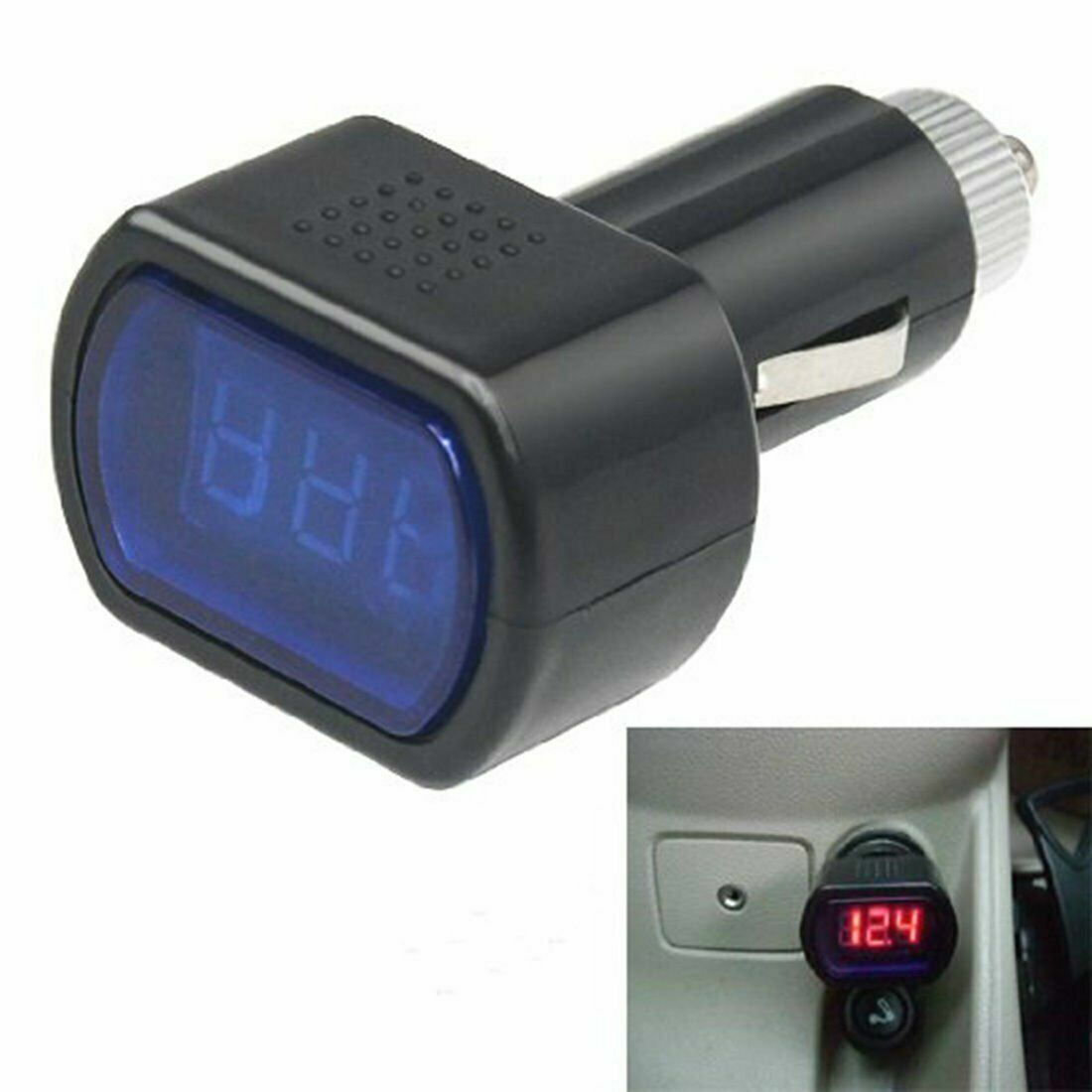 LED Car Battery Electric Lighter Voltmeter Voltage Meter Gauge Tester