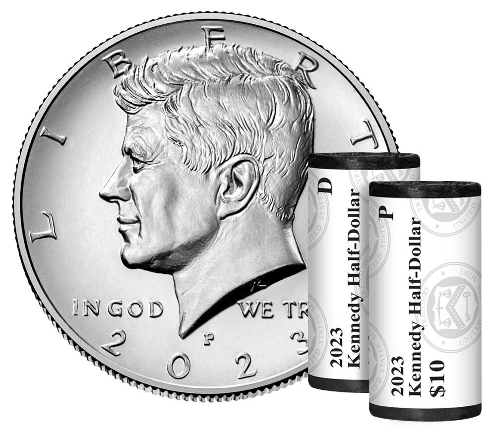 2023 P D Kennedy Half Dollars (2 coins from rolls)