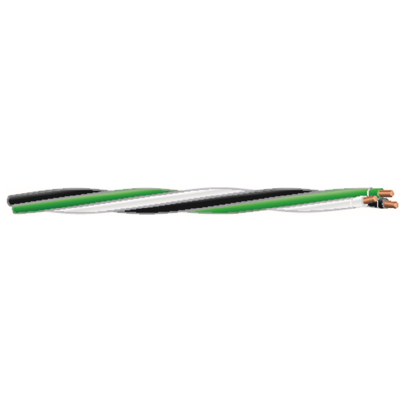Southwire 15 ft. 12/3 Black/White/Green Solid CU THHN Black, White, Green