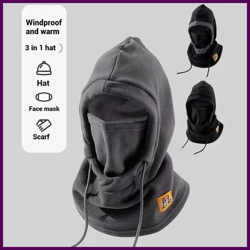 Winter Warm Hat with Mask and Neck Warmer 3-in-1 Windproof Balaclava forMen and
