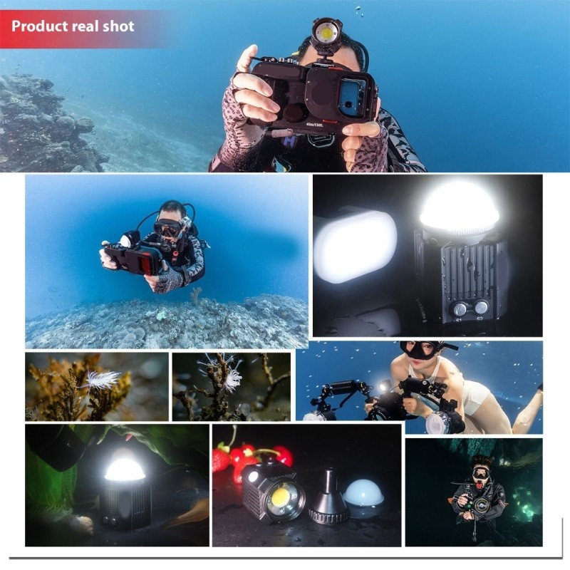 Aluminum Mixture Underwater Fill Light 60Meter Immersible 5 Lighting Approaches