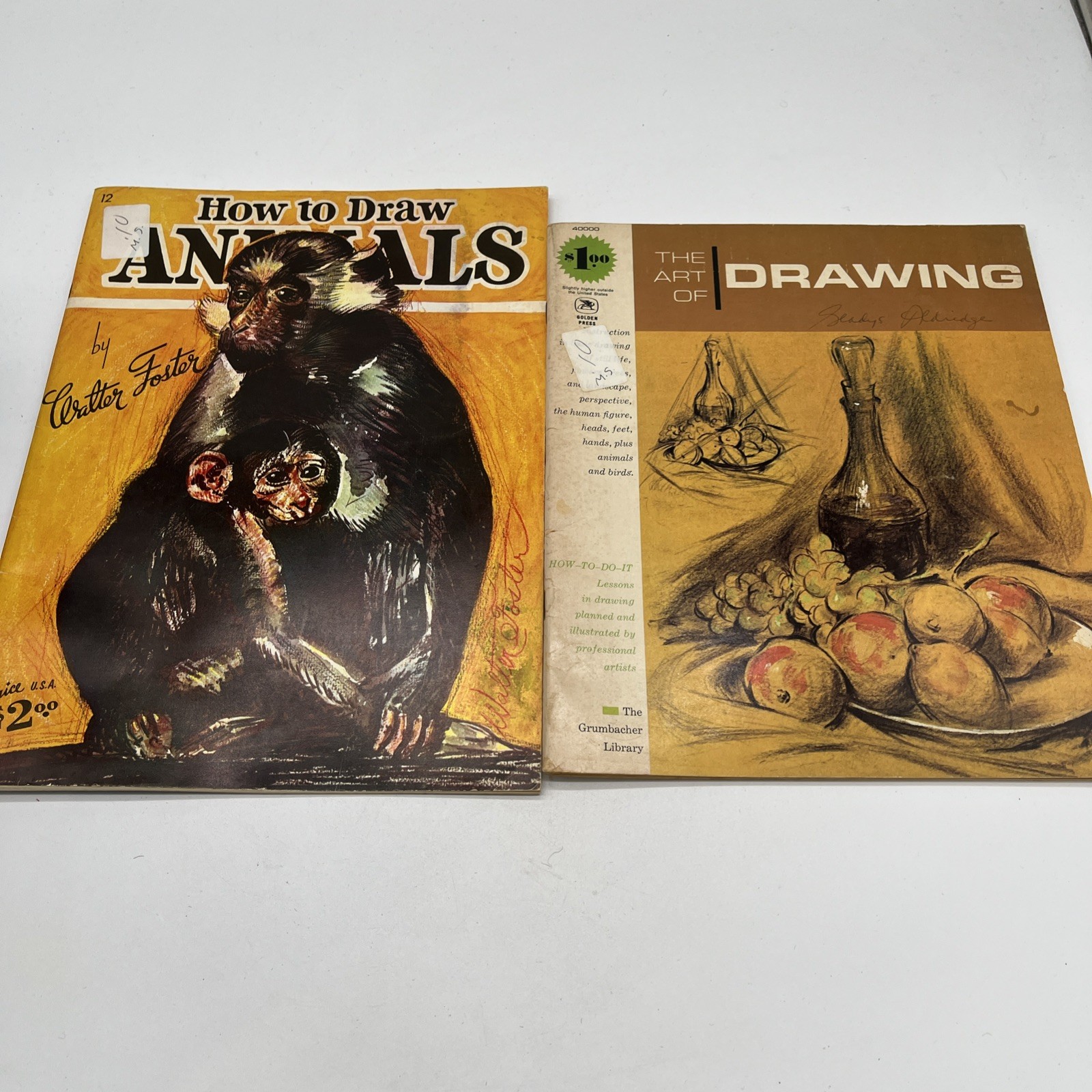 Lot Of 2 Vintage 1960s How To Draw Large Books Magazines Art Books