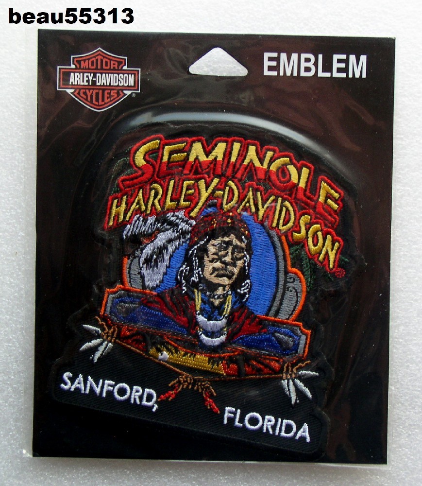 ⭐SEMINOLE SANFORD FLORIDA HARLEY DAVIDSON DEALER VEST EMBLEM PATCH