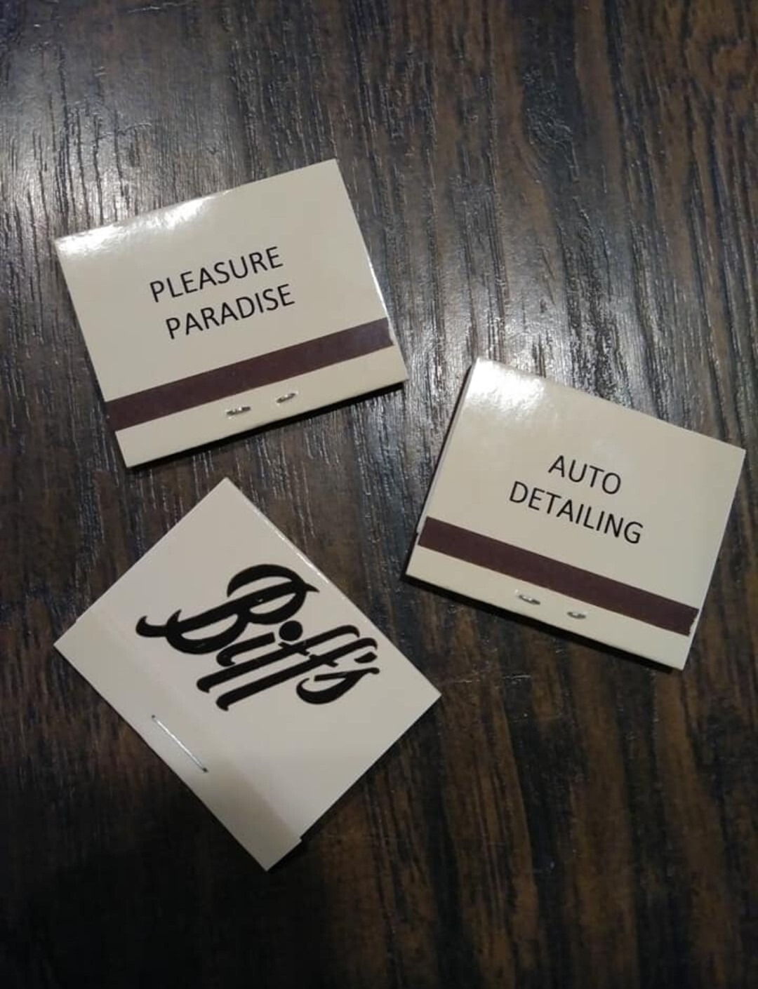 Back To The Future Replica Biff's Auto Detailing Matches Set