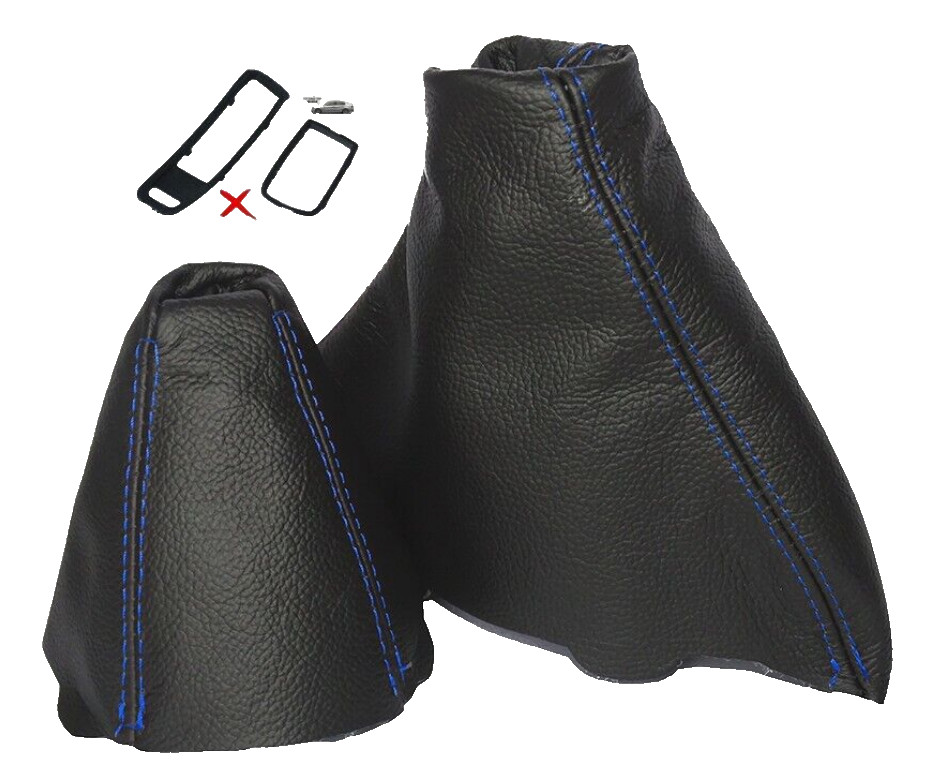 Shift and Ebrake Boot For BMW E90/E91/E92/E93 M5 Automatic Leather Blue Stitch