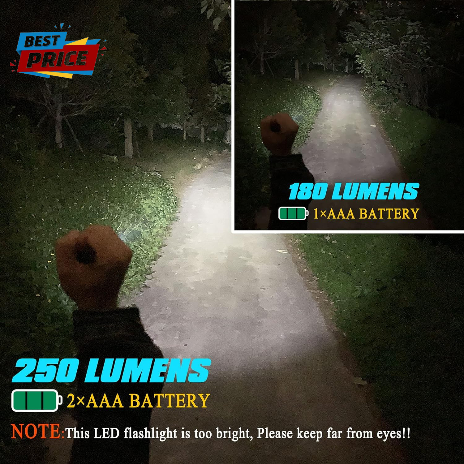 Mini Flashlight 3 Modes Small Flashlights LED Powerful High Lumens Tactical Pen