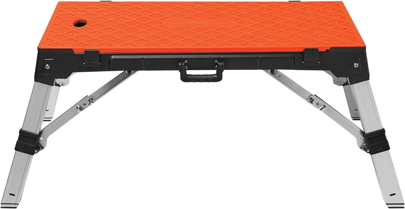 30146A 4 in 1 Portable Workbench Work Table Dolly Scaffold and Creeper Adjustab