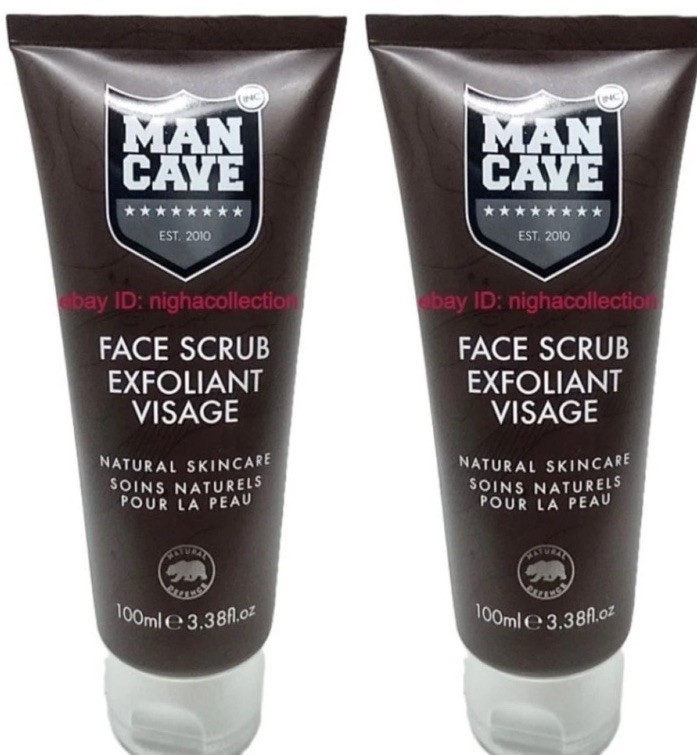 ( Lot 2 ) Man Cave Natural Skin Care Face Scrub 3.38 Oz Brand New