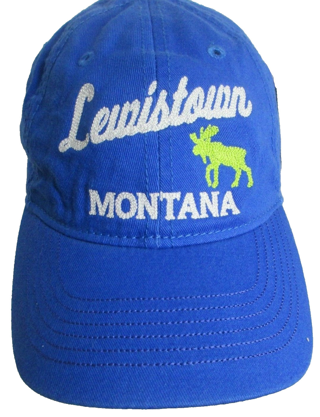 Lewistown Montana Hat Youth aprox 4-6 USA Embroidery Unisex blu Cap