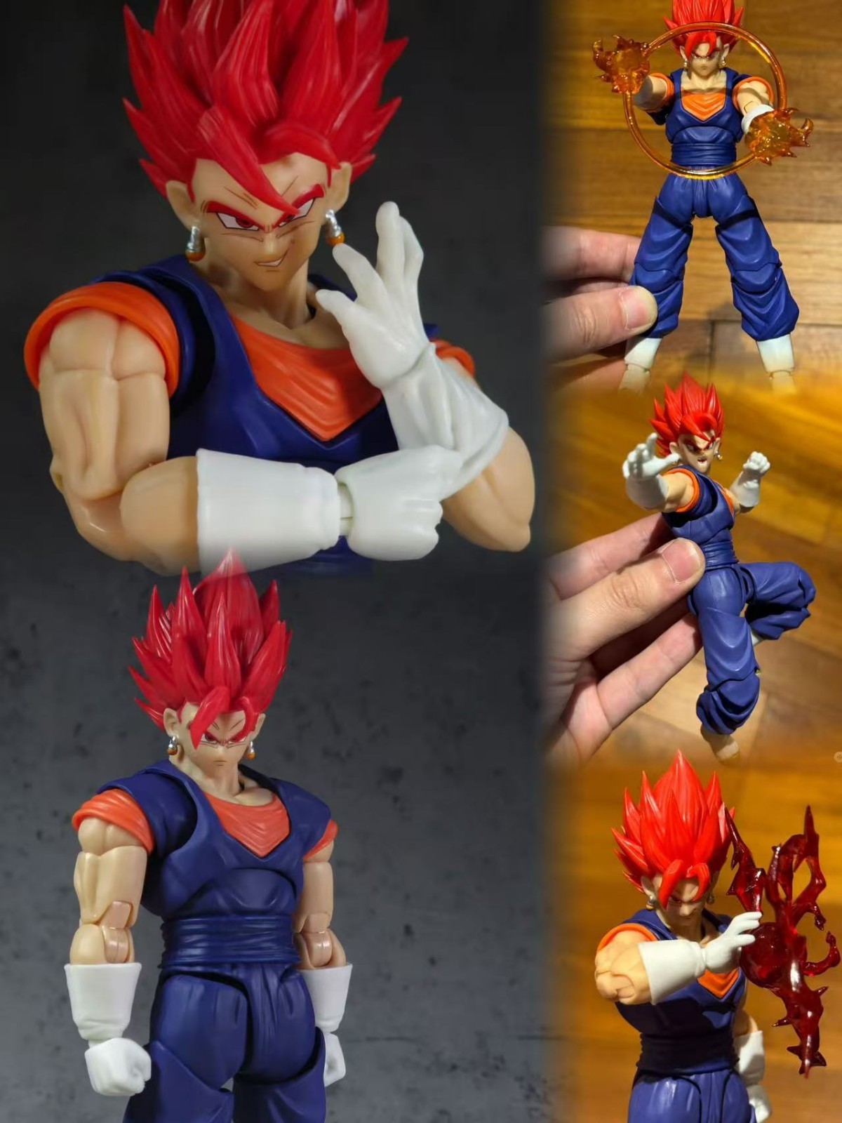 OC Toys 006 SHF Vegito 3.0 Red god 1/12 Vegetto Bejitto shf Collectible