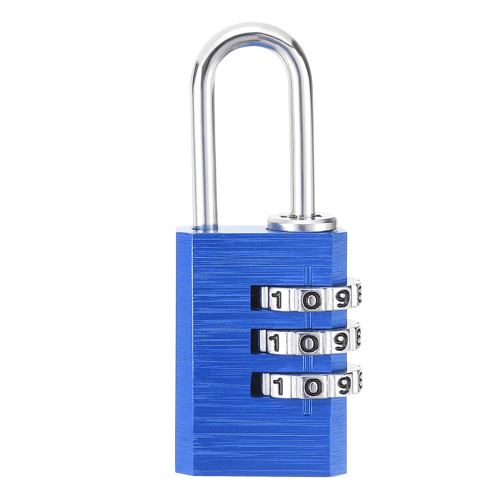 3 Digit Combination Lock,(H:2.2", Blue), Aluminum Anti-Rust Outdoor Lock