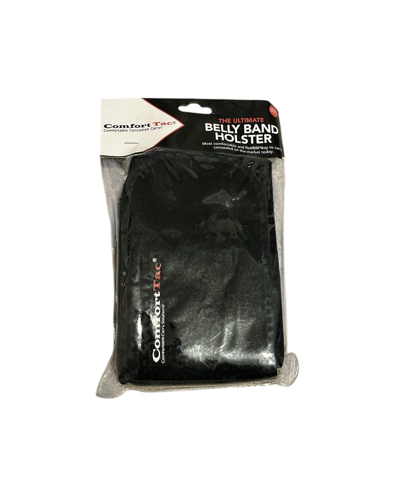 Belly Band Gun Concealment Holster by Comfort Tac Right Handed Black Up To 44"