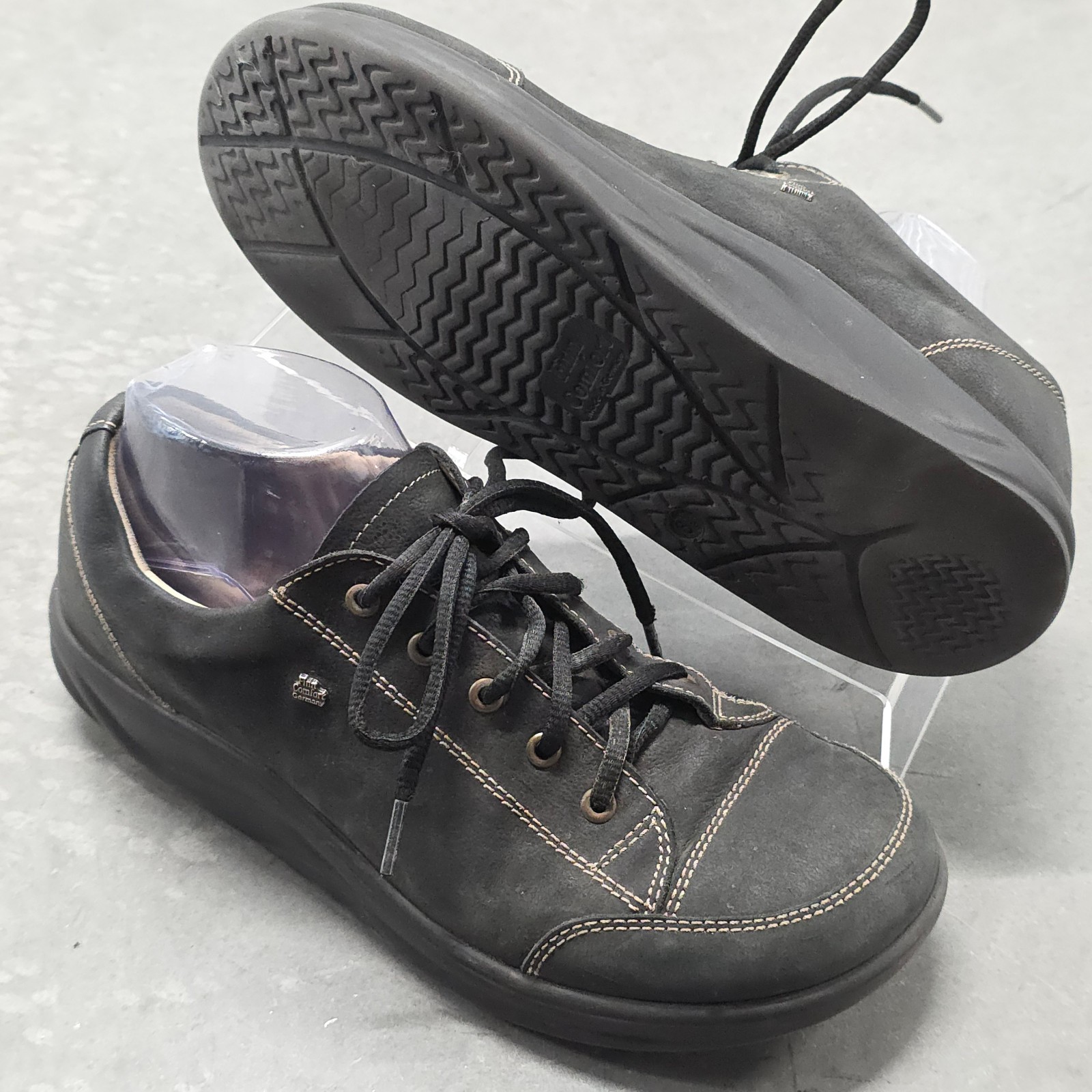 Finn Comfort Ikebukuro Shoes Womens Size 9 Black Made In Germany Nubuck