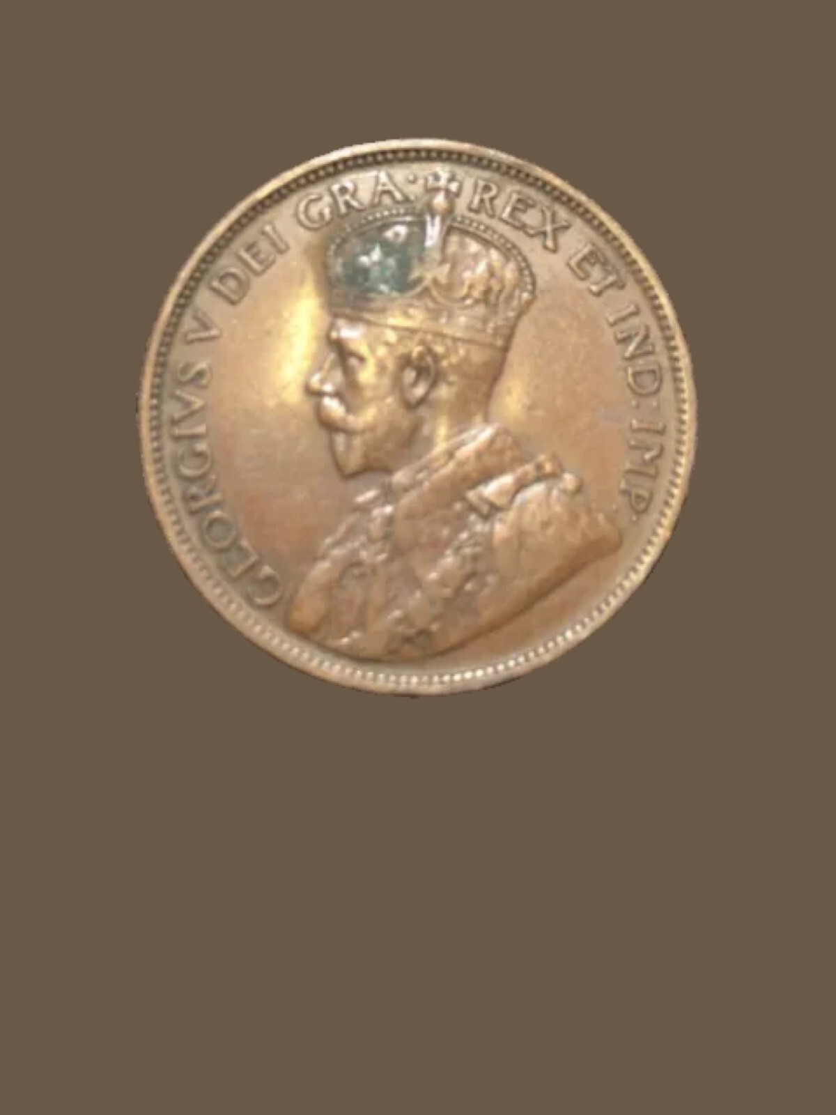1920 Canada One Cent Bronze Coin - VF (Very Fine) condition