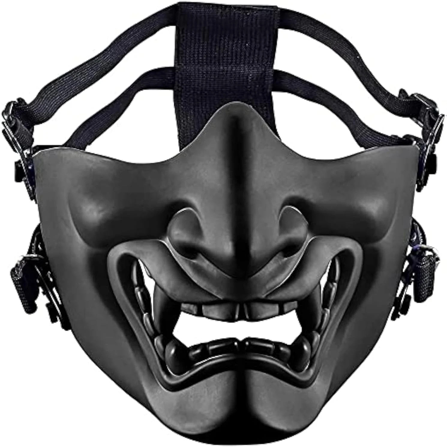 Tactical Half Face Masks, Evil Demon Hannya Kabuki Samurai Oni Masks Airsoft