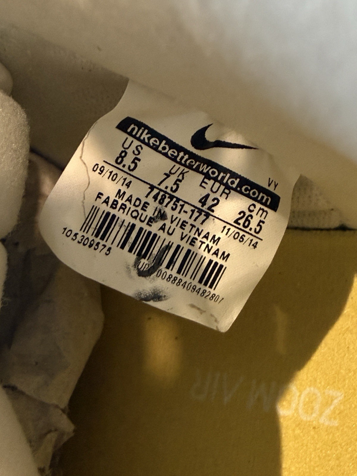 Nike SB Men's De La Soul High Shoes White/Yellow Graphic US 8.5
