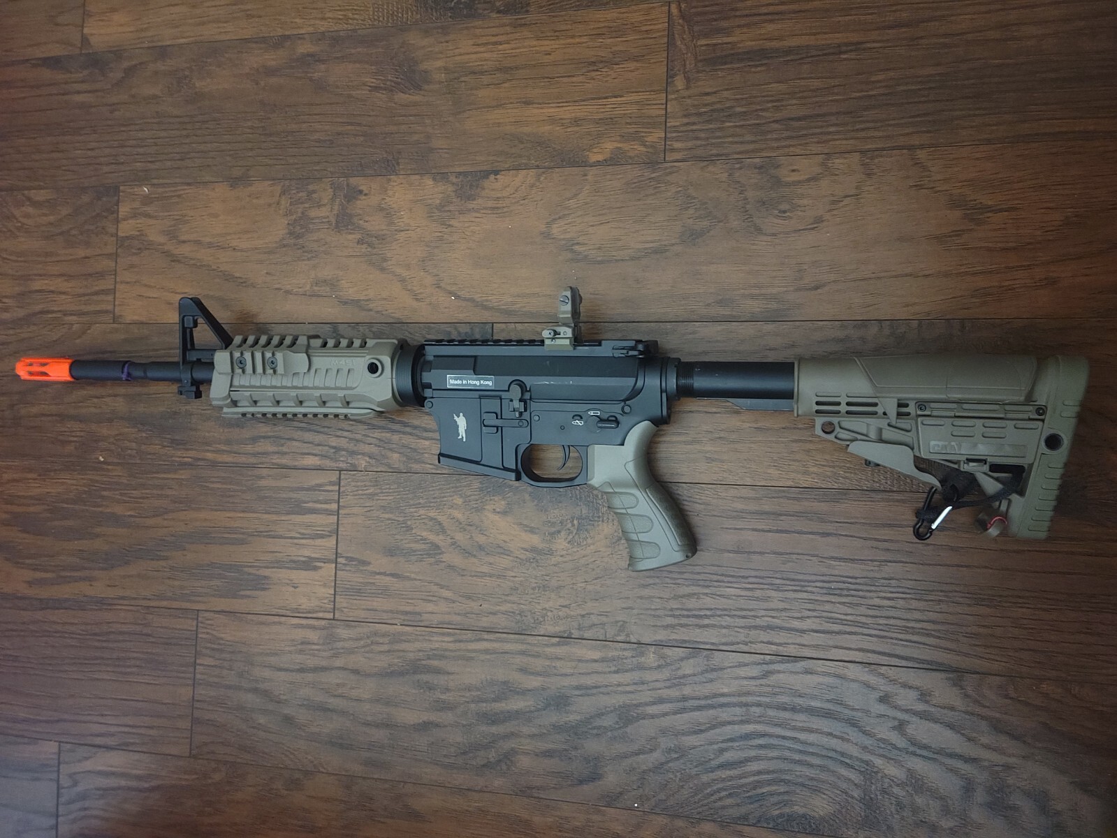 airsoft m4 rifle electric color tan 