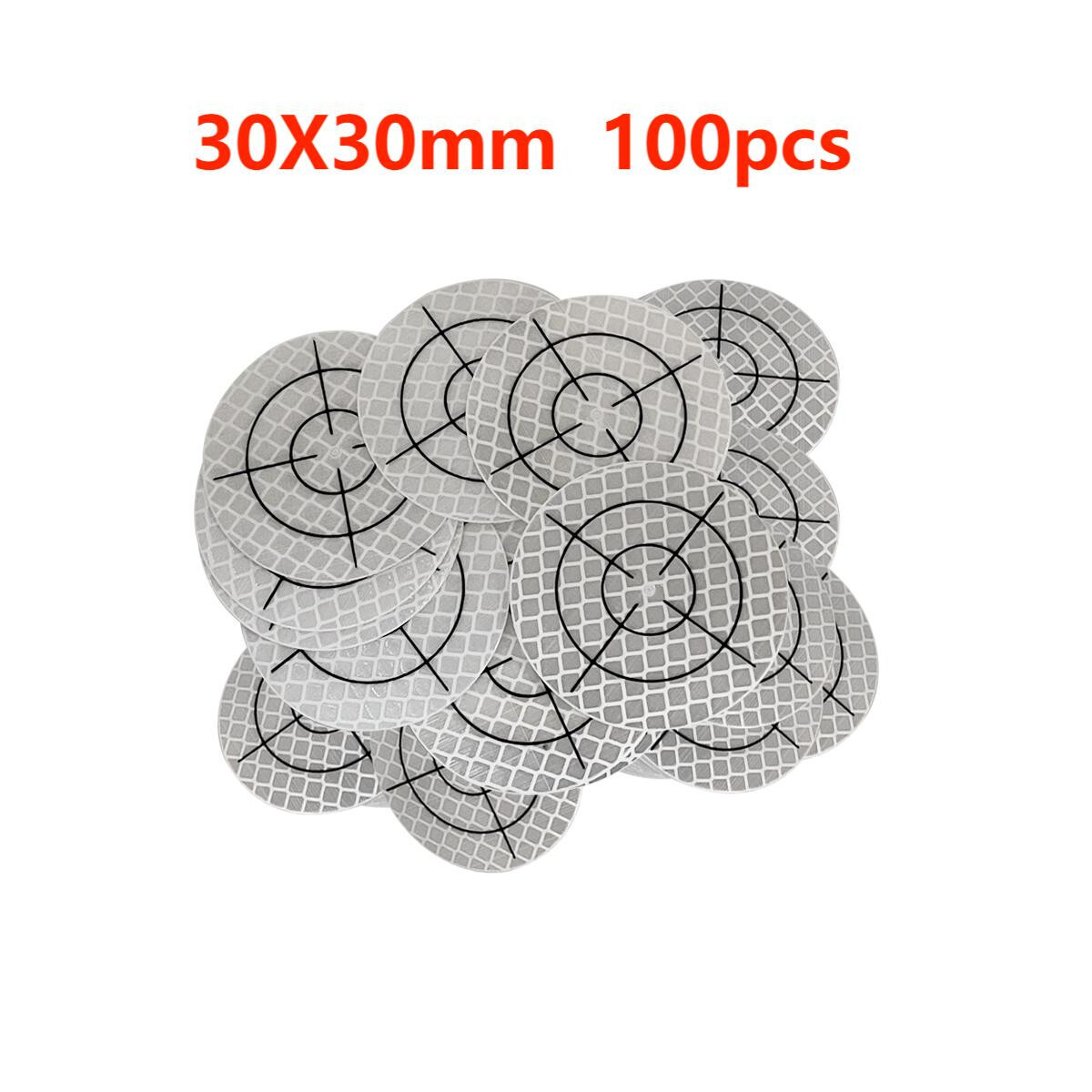 100PCS CIRCLE REFLECTOR SHEET 30X30MM REFLECTIVE TAPE TARGET (CUSTOMIZABLE)