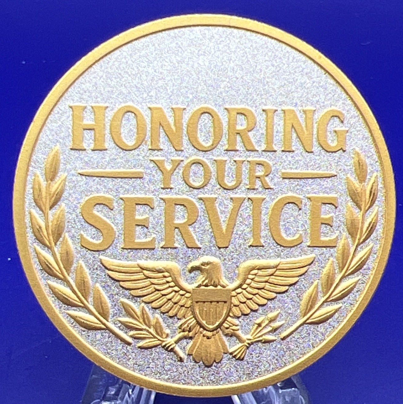 * US Navy Veteran Challenge Coin “Honor Courage And Commitment” Comes In Cap