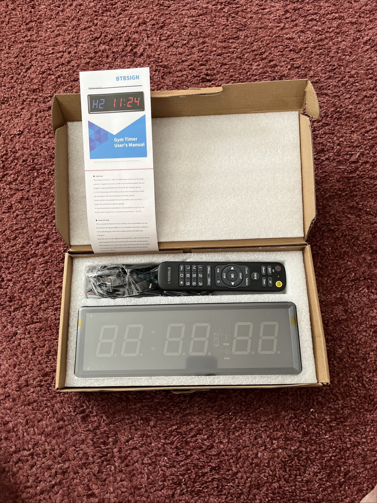 BTBSIGN LED GYM TIMER COUNTDOWN
