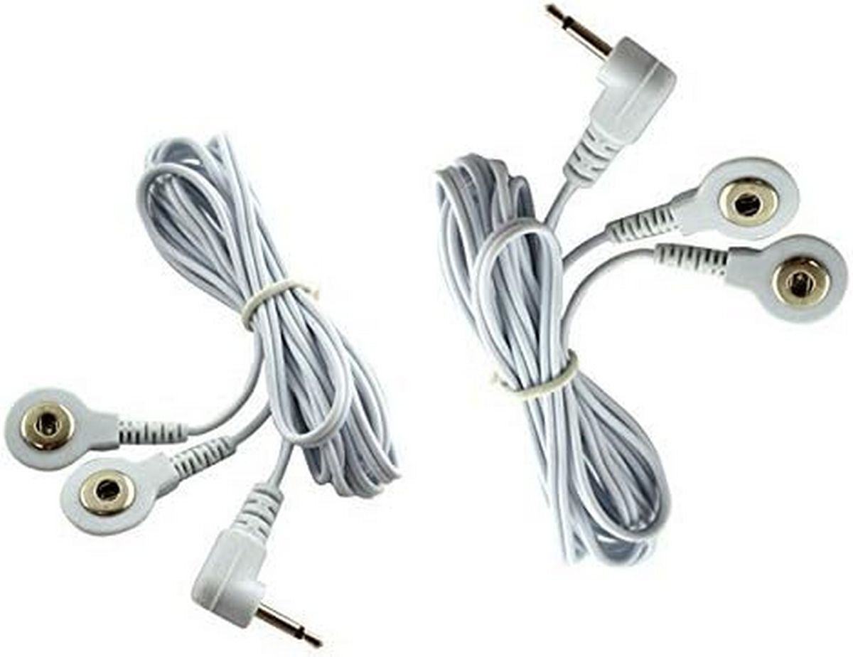 ELECTRODES PADS (8) - Large - Plus Cables for ELIKING Digital Massagers Massage