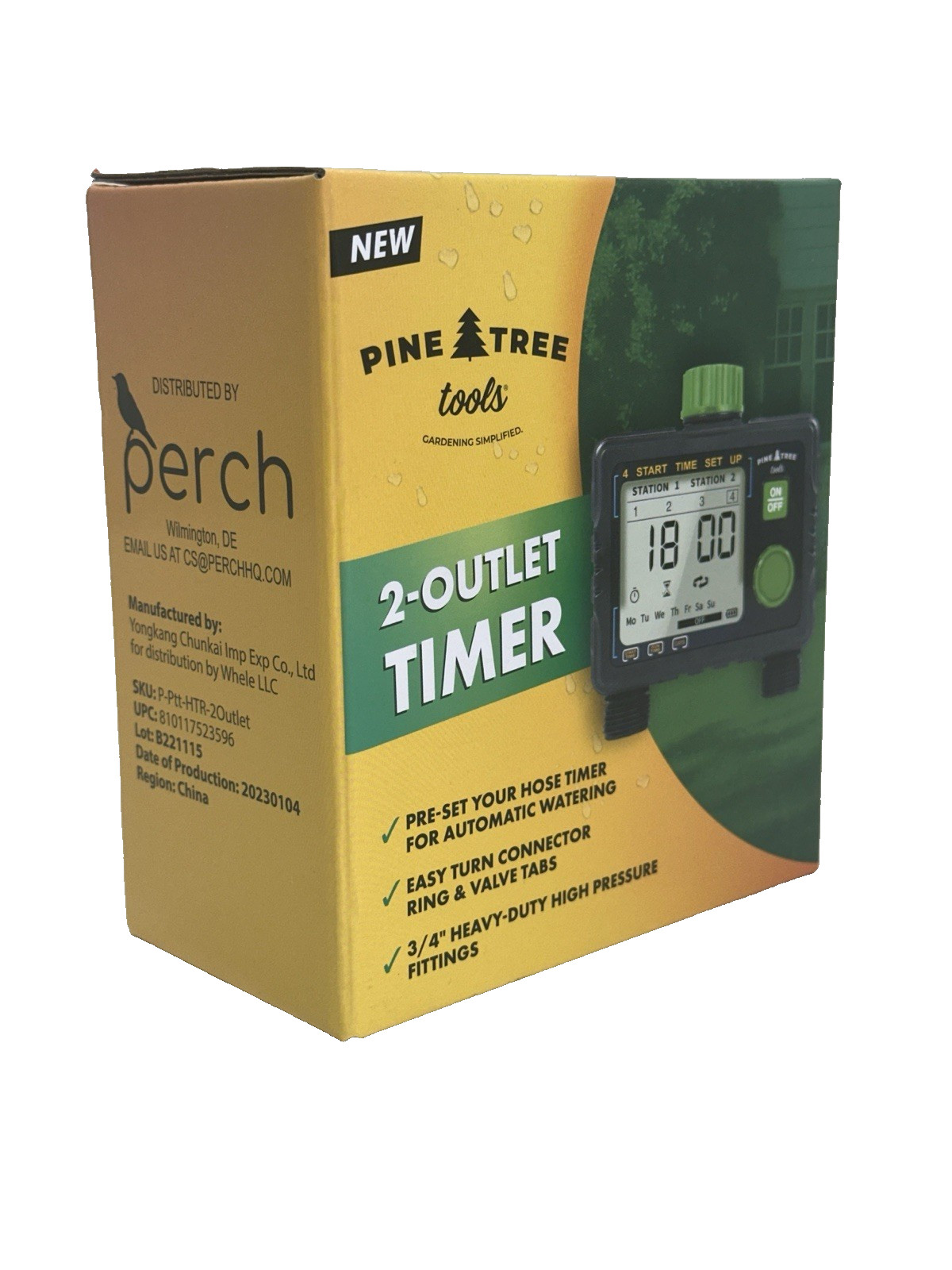 Programmable Water Timer by Pine Tree Automatic & Manual Watering System