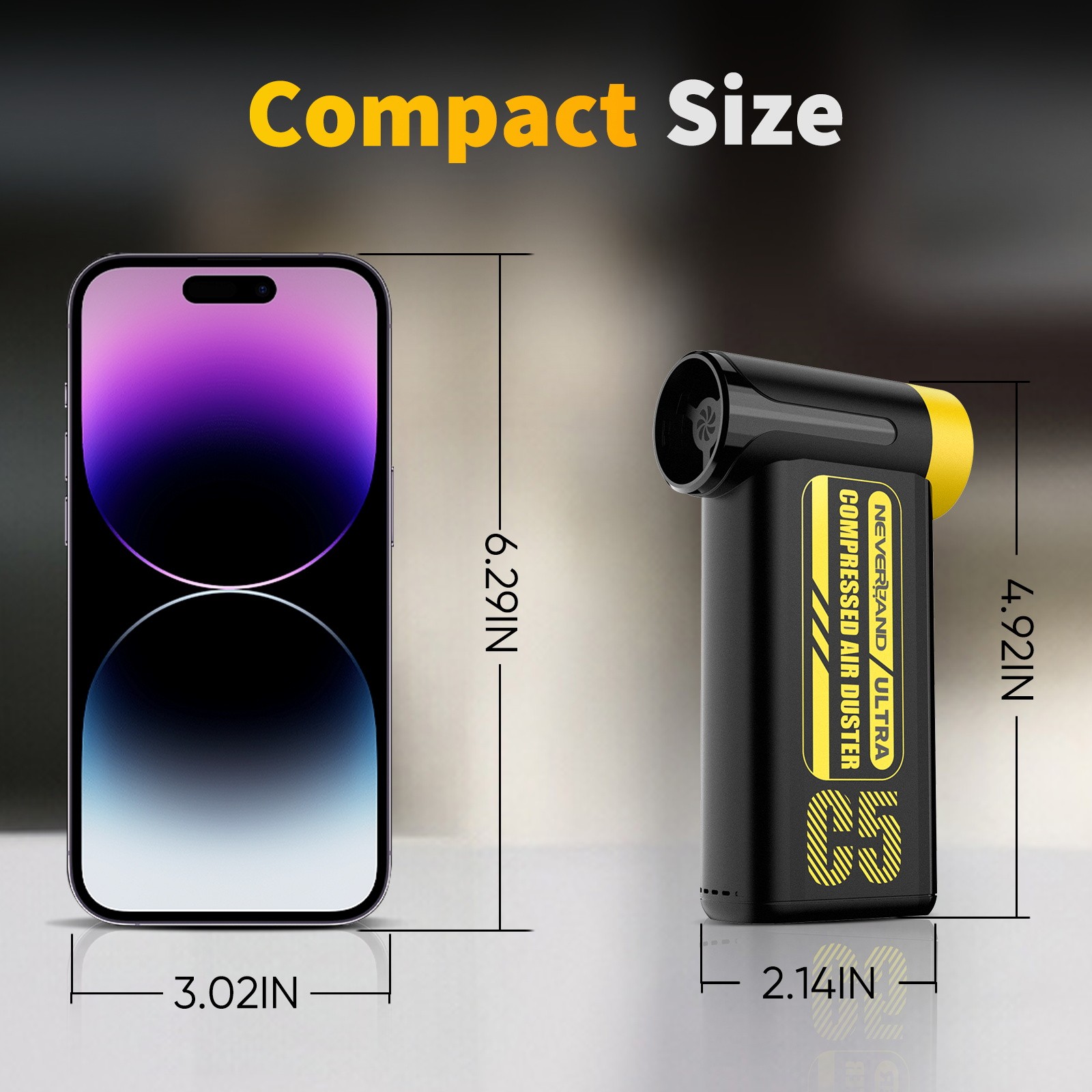 Portable Compressed Air Duster Cordless Cleaner Mini Blower High Power 8000mAh