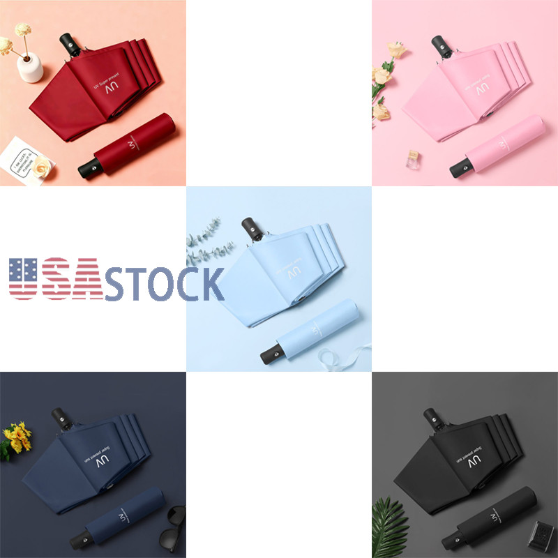 Windproof Travel Umbrellas for Rain - Easy Auto Open Close, Durable & Compact Um