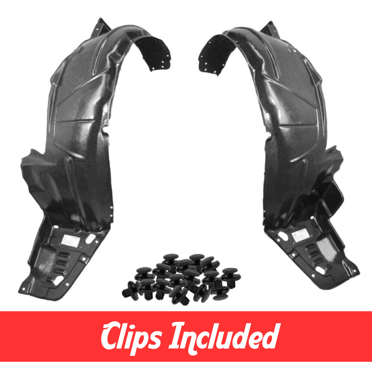 Front Fender Liner Set w/ Clips For 2004-2005  Acura TSX AC1249118 AC1248117