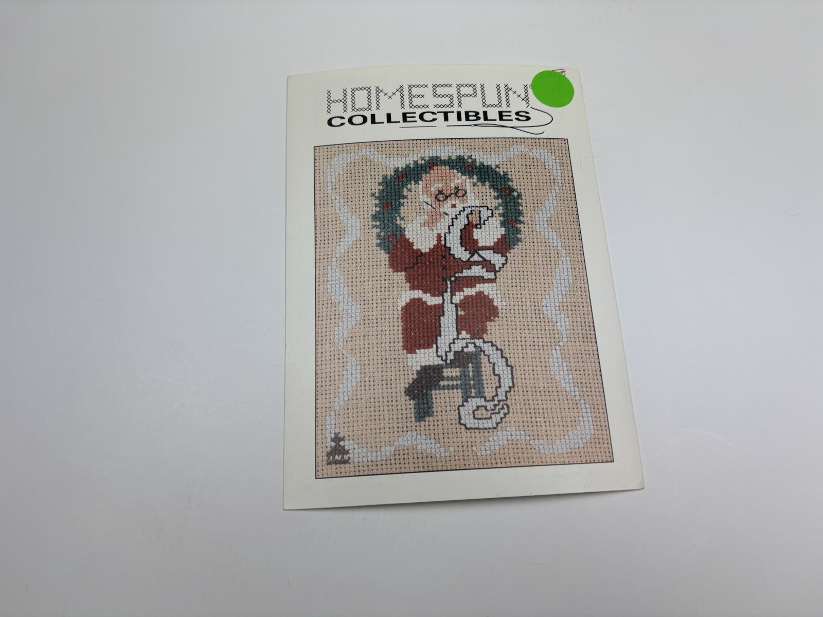 Homespun collectibles Santa Making A List Counted Cross Stitch Pattern 3R
