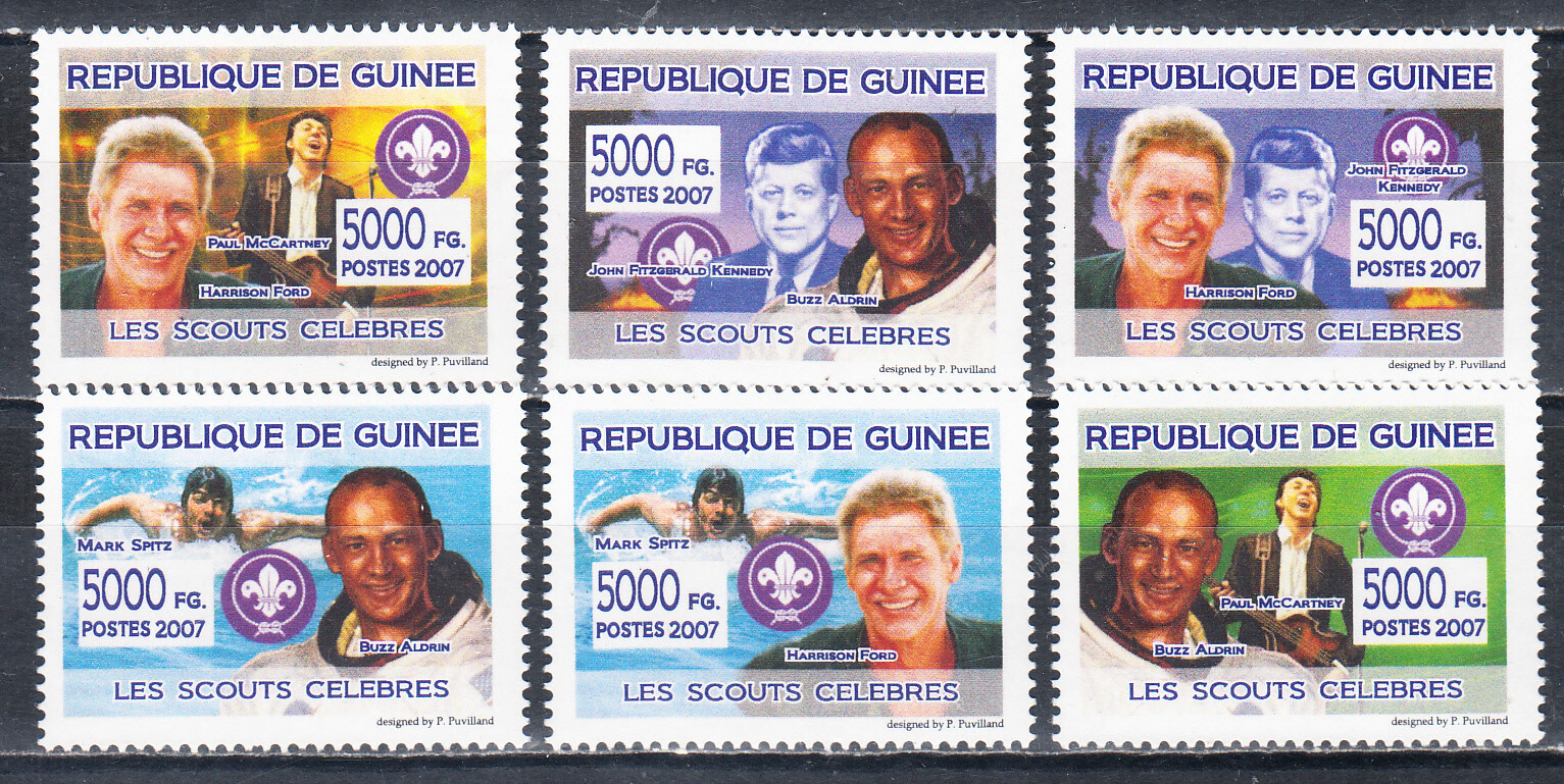 W GUINEA Y2007 (19) FAMOUS SCOUTS