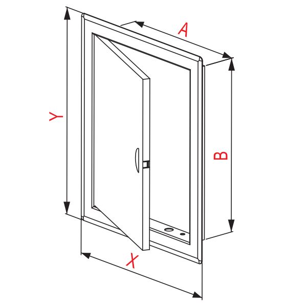 Plastic Access Panel 15cm X 15cm Inspection Door Revision Point
