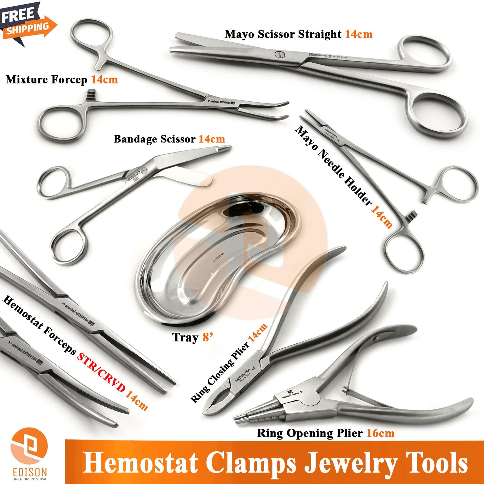 Hemostat Clamp Forceps Ring Opening Closing Pliers Body Piercing Tattoo Tools