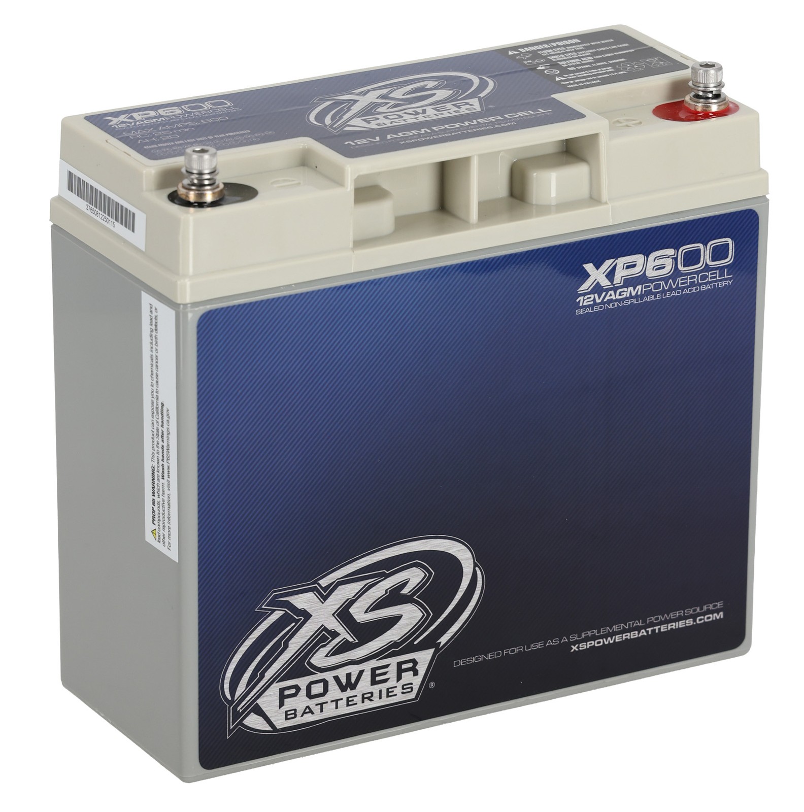 XS Power XP600 12V AGM Car Stereo Secondary Battery, Max Amps 600A, 20Ah