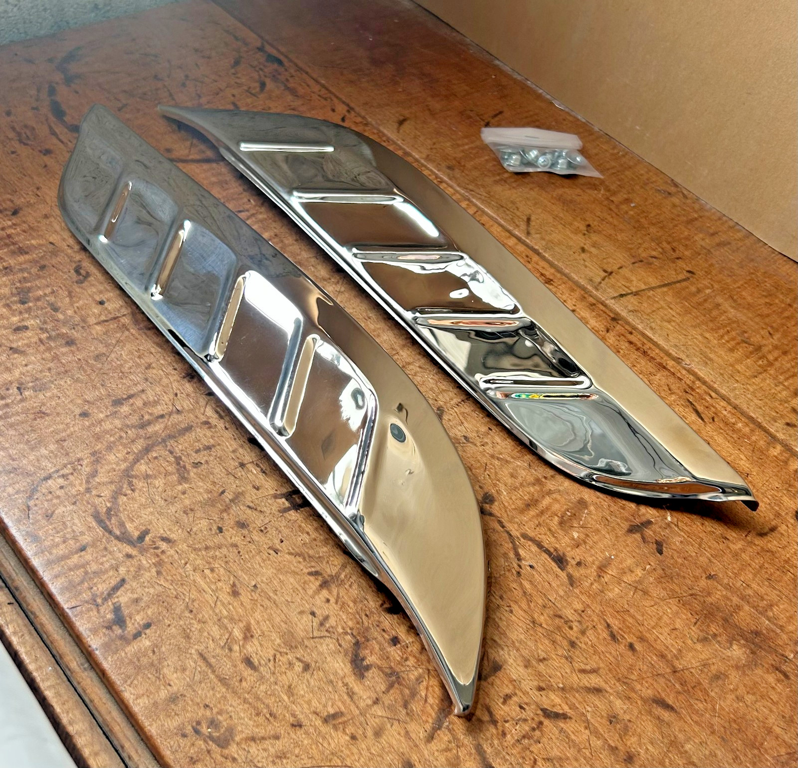 1956 Chevy Front Fender Gravel Shield Set NEW