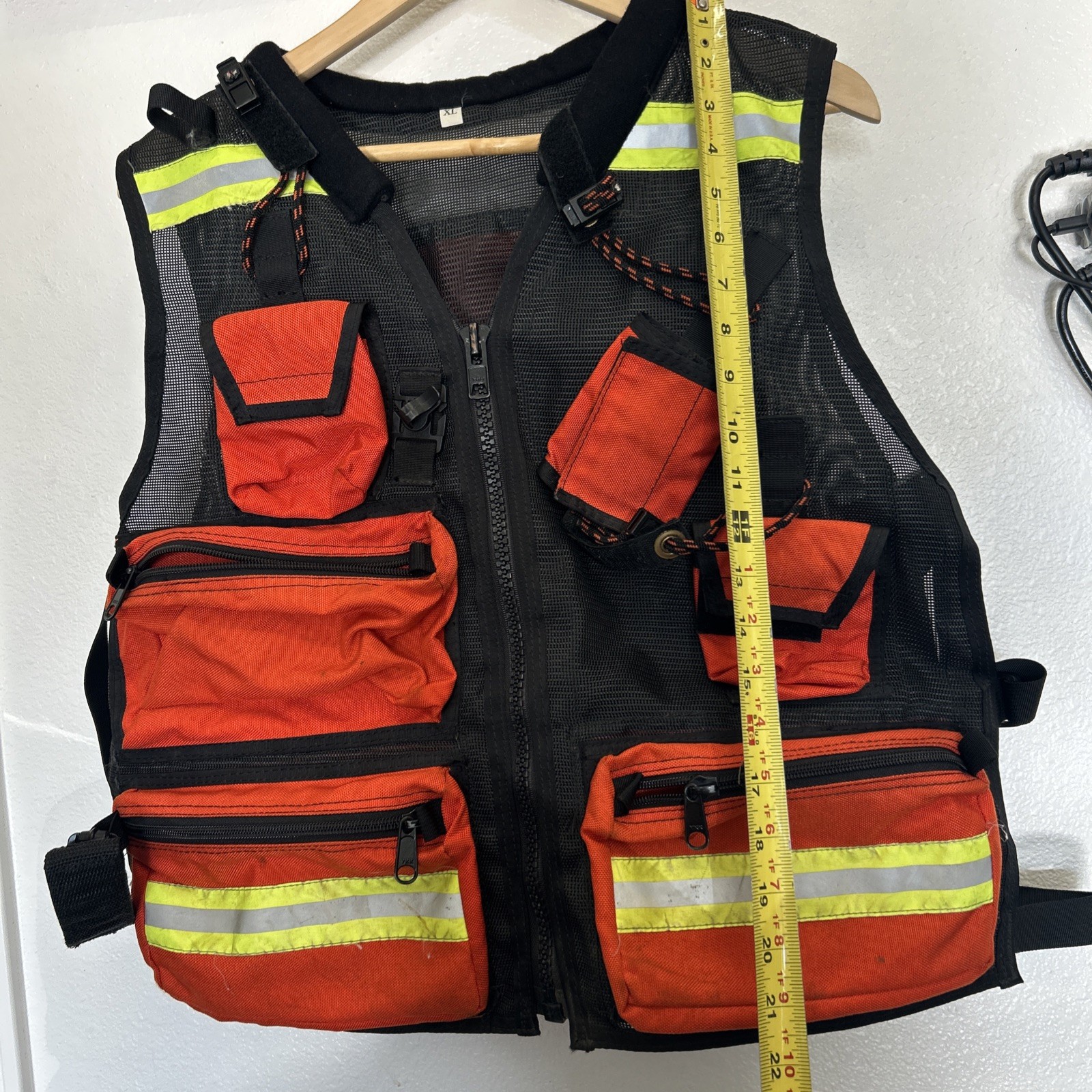 Mil-Spec Motorcycle Riding Safety Vest US Military HI VIS Orange XL