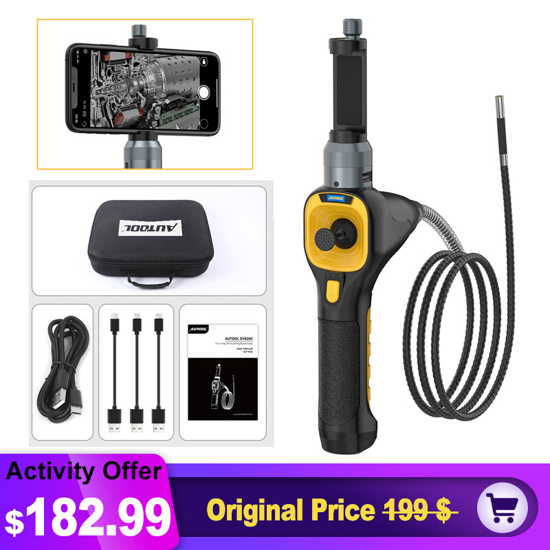 Articulating Borescope Inspection Camera 360° Joystick Endoscope For iOS Android
