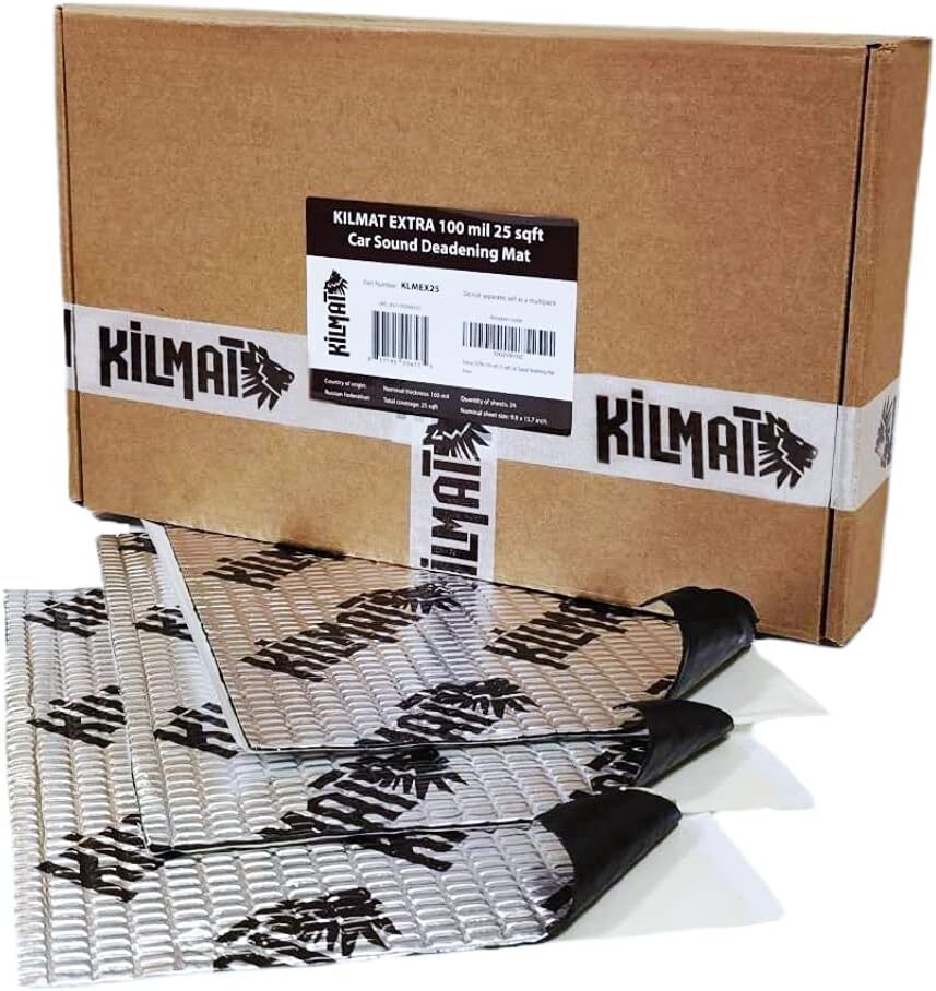 Kilmat 100 Mil Sound Deadening Insulation 25 Sqft Self Adhesive Automotive Foam
