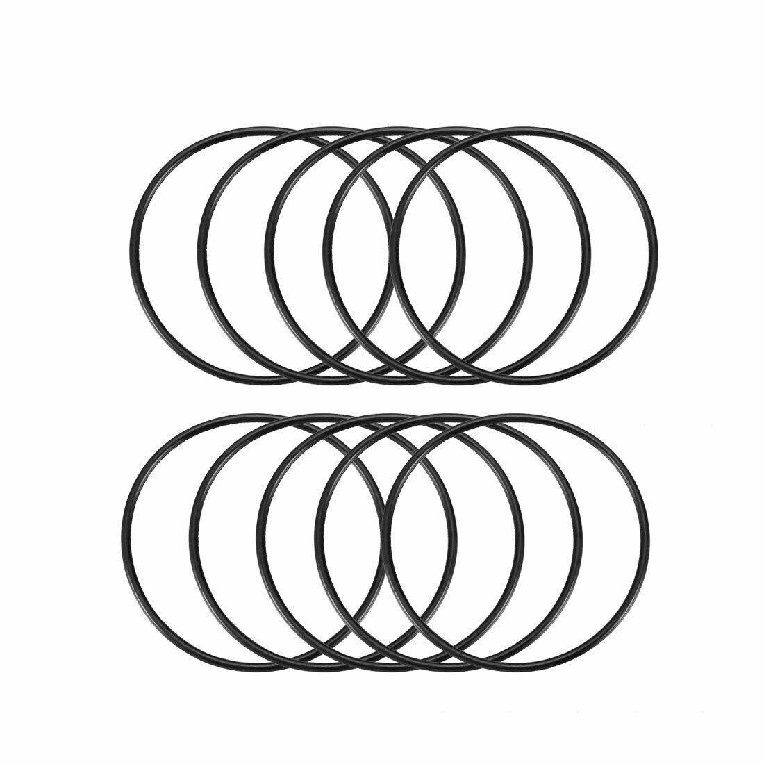 10 pcs 2.5mm x 65mm rubber sealing oil O rings gasket black✦KD *vv