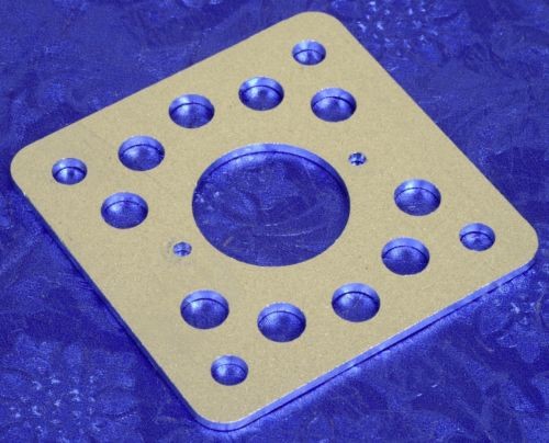Ventilated Aluminum Mounting Plate For 8 Pin Tube Socket, #VAMP8
