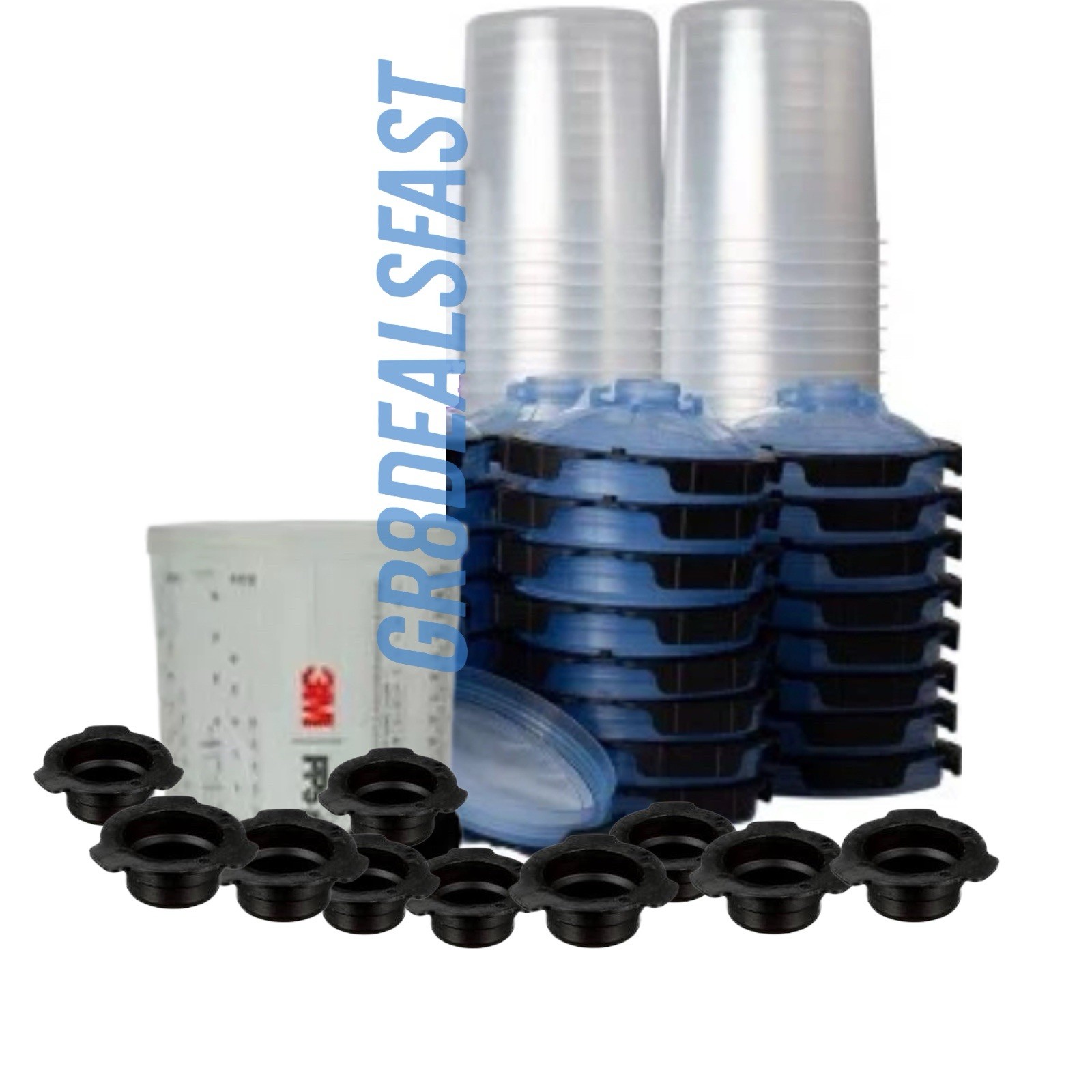 3m 26301 PPS 1/2 Kit Paint Prep System Lids & Liners & Hard Cup 25 Pack SAVE KIT