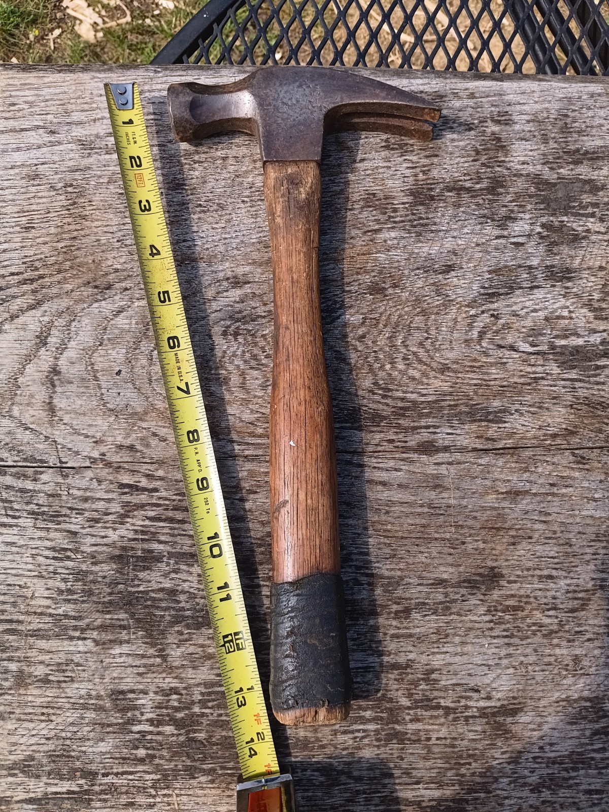 Vintage True Temper Kelly Perfect Straight Claw Hammer 1 lb 9 oz